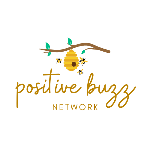 PositiveBuzz Network Logo with beehive